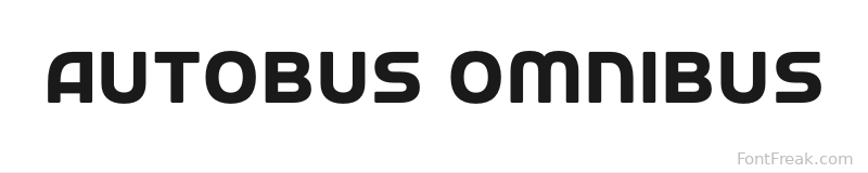 Autobus Omnibus font preview