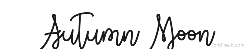 Autumn Moon font preview
