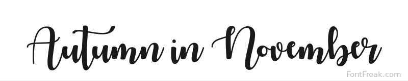 Autumn in November font preview