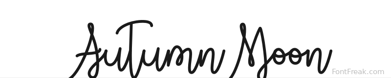 AutumnMoon font preview