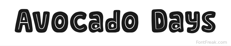 Avocado Days font preview