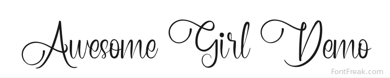 Awesome Girl Demo font preview