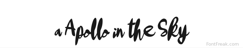 a Apollo in the Sky font preview