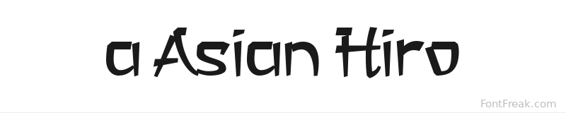a Asian Hiro font preview