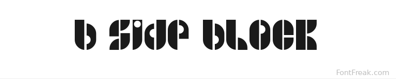 B SIDE BLOCK font preview