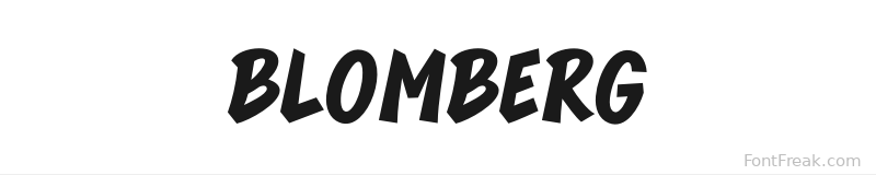 BLOMBERG font preview