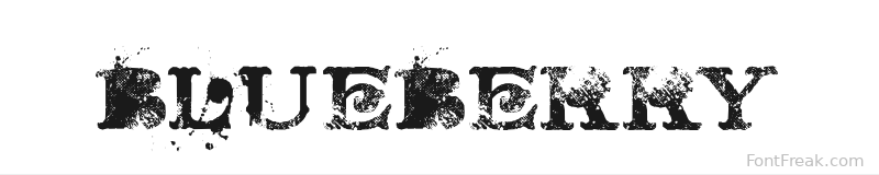 BLUEBERRY font preview