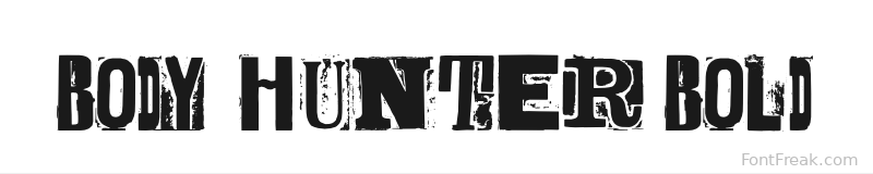 BODY HUNTER Bold font preview