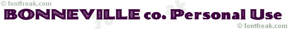 BONNEVILLE co. Personal Use