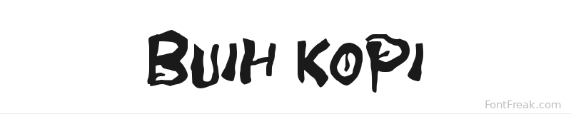 BUIH KOPI font preview