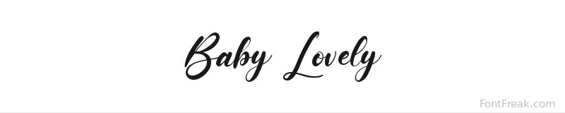 Baby Lovely font preview