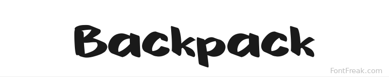 Backpack font preview