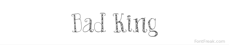 Bad King font preview