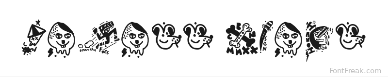 Badass Draws font preview