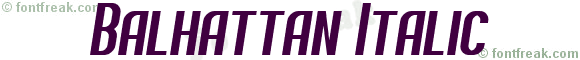 Balhattan Italic