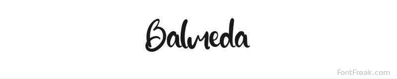 Balmeda font preview