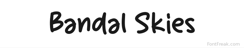 Bandal Skies font preview