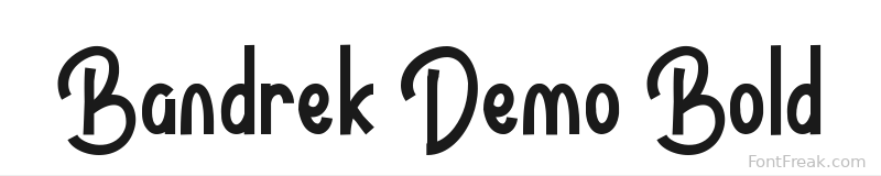Bandrek Demo Bold font preview