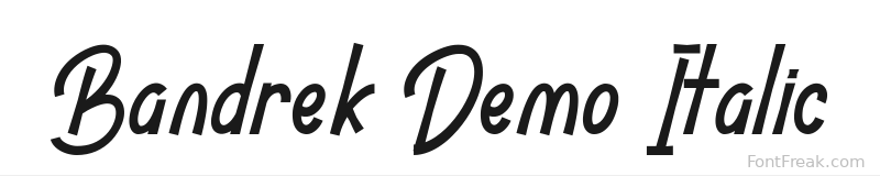 Bandrek Demo Italic font preview