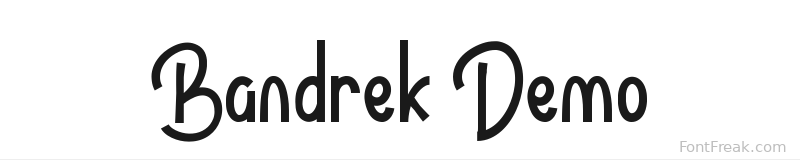 Bandrek Demo font preview