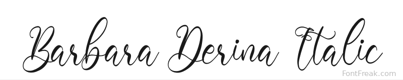 Barbara Derina Italic font preview