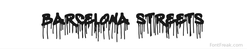 Barcelona Streets font preview