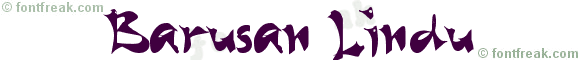 Barusan Lindu font preview