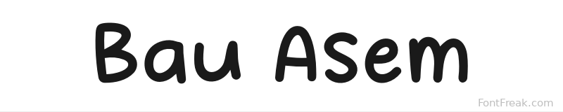 Bau Asem font preview