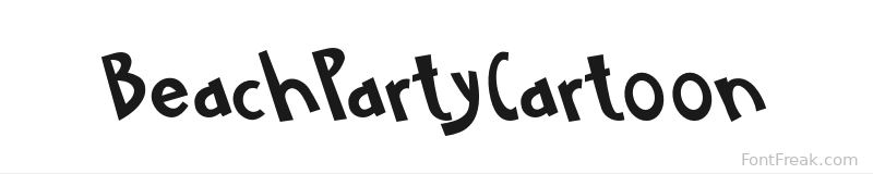 BeachPartyCartoon font preview