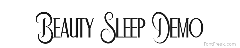 Beauty Sleep Demo font preview