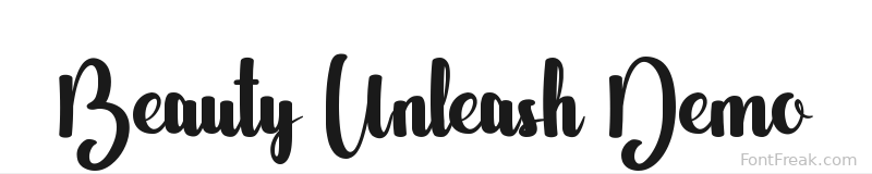 Beauty Unleash Demo font preview