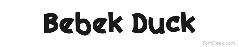 Bebek Duck font preview