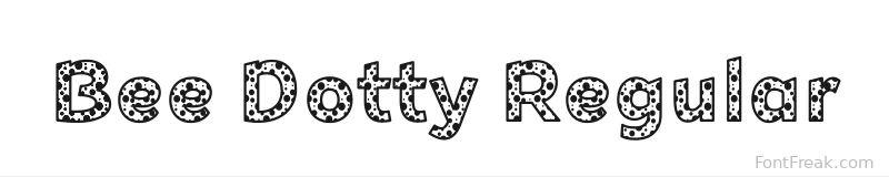 Bee Dotty Regular font preview