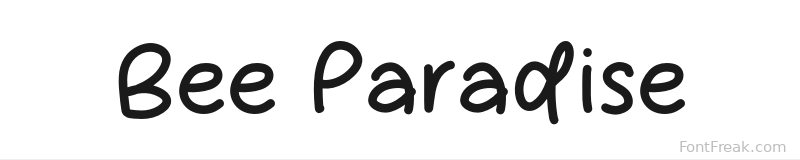 Bee Paradise font preview