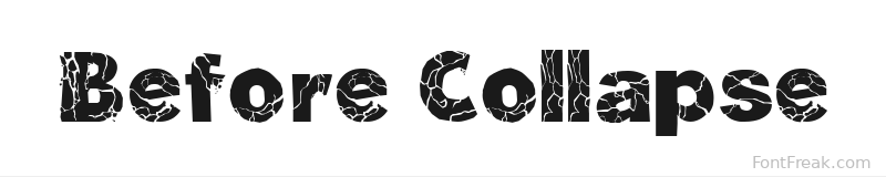 Before Collapse font preview