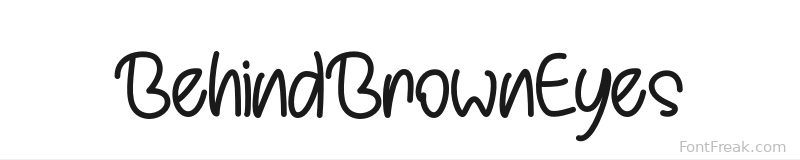 BehindBrownEyes font preview