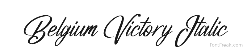 Belgium Victory Italic font preview