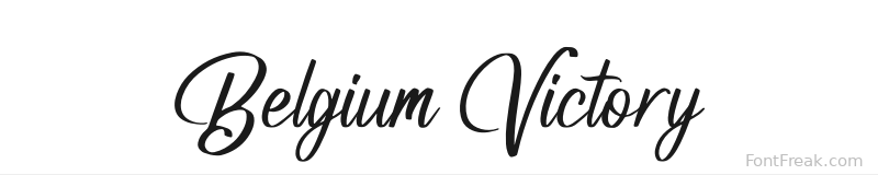Belgium Victory font preview