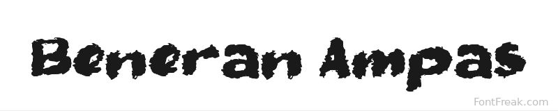 Beneran Ampas font preview