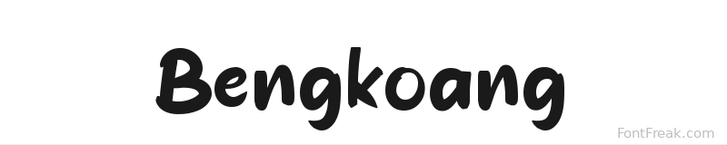 Bengkoang font preview