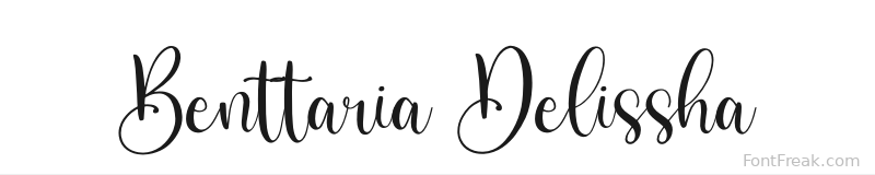 Benttaria Delissha font preview