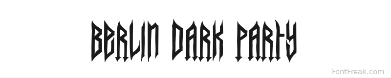 Berlin Dark Party font preview