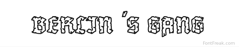 Berlin's Gang font preview