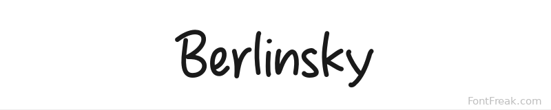 Berlinsky font preview