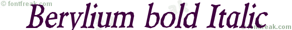 Berylium bold Italic