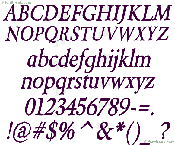 Berylium bold Italic