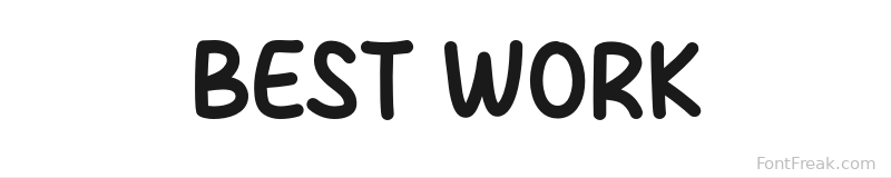 Best Work font preview