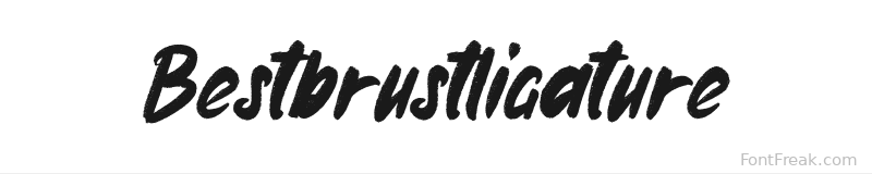 Bestbrustligature font preview