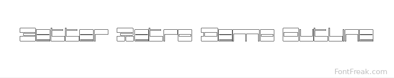 Better Retro Demo Outline font preview