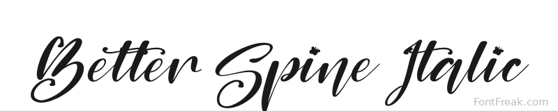 Better Spine Italic font preview